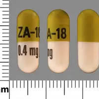 Tamsulosin (Tamsulosin [ tam-soo-loe-sin ])-ZA-18 0.4 mg-0.4 mg-Green / Peach-Capsule-shape