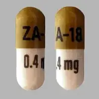 Tamsulosin (Tamsulosin [ tam-soo-loe-sin ])-ZA-18 0.4 mg-0.4 mg-Green / Peach-Capsule-shape