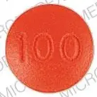 Thioridazine (Thioridazine [ thye-oh-rid-a-zeen ])-GG 34 100-100 mg-Red-Round