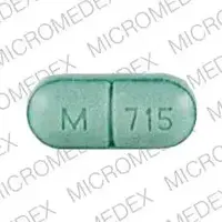 Timolol (systemic) (monograph) (Medically reviewed)-M 715-20 mg-Green-Capsule-shape