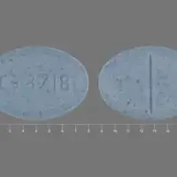 Triazolam (Triazolam [ trye-ay-zoe-lam ])-G 3718-0.25 mg-Blue-Oval