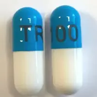 Trimipramine (Trimipramine [ trye-mi-pra-meen ])-TR100-100 mg-Blue & White-Capsule-shape