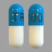 Trimipramine (Trimipramine [ trye-mi-pra-meen ])-TR100-100 mg-Blue & White-Capsule-shape