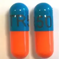 Trimipramine (Trimipramine [ trye-mi-pra-meen ])-TR50-50 mg-Blue & Orange-Capsule-shape