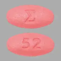 Ambrisentan (Ambrisentan [ am-bri-sen-tan ])-E 52-10 mg-Pink-Oval