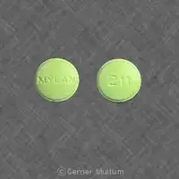 Amitriptyline and chlordiazepoxide (Amitriptyline and chlordiazepoxide [ am-i-trip-ti-leen-and-klor-dye-az-e-pox-ide ])-MYLAN 211-12.5 mg / 5 mg-Green-Round