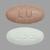 Amlodipine and telmisartan (Amlodipine and telmisartan [ am-loe-de-peen-and-tel-me-sar-tan ])-LU C55-10 mg / 40 mg-Red & White-Oval