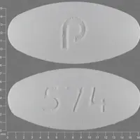 Amlodipine and valsartan (Amlodipine and valsartan [ am-loe-de-peen-val-sar-tan ])-p 574-5 mg / 160 mg-White-Oval