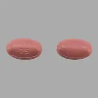 Carbidopa, entacapone, and levodopa (Carbidopa, entacapone, and levodopa [ kar-bi-doe-pa, en-tak-a-pone, lee-voe-doe-pa ])-T1 75-18.75 mg / 200 mg / 75 mg-Red-Oval