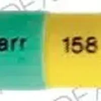 Chlordiazepoxide (Chlordiazepoxide [ klor-dye-az-e-pox-ide ])-barr 158-5 mg-Green & Yellow-Capsule-shape