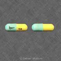 Chlordiazepoxide (Chlordiazepoxide [ klor-dye-az-e-pox-ide ])-barr 158-5 mg-Green & Yellow-Capsule-shape