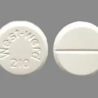 Chlorothiazide (oral/injection) (Chlorothiazide (oral/injection) [ klor-oh-thye-a-zide ])-West-Ward 210-500 mg-White-Round