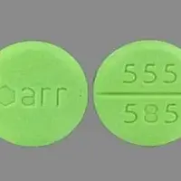 Chlorzoxazone (Chlorzoxazone [ klor-zox-a-zone ])-barr 555 585-500 mg-Green-Round