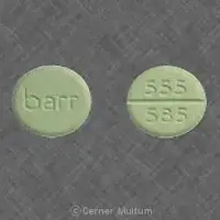 Chlorzoxazone (Chlorzoxazone [ klor-zox-a-zone ])-barr 555 585-500 mg-Green-Round