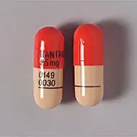 Dantrolene (Dantrolene (oral) [ dan-troe-leen ])-DANTRIUM 25mg 0149 0030-25 mg-Brown & Orange-Capsule-shape