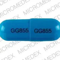 Dicloxacillin (Dicloxacillin [ dye-klox-a-sil-in ])-GG855 GG855-500 mg-Blue-Capsule-shape