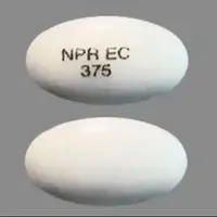 Ec-naprosyn (Naproxen [ na-prox-en ])-NPR EC 375-375 mg-White-Oval