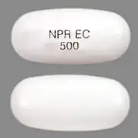 Ec-naprosyn (Naproxen [ na-prox-en ])-NPR EC 500-500 mg-White-Capsule-shape