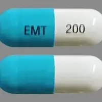 Emtricitabine (Emtricitabine [ em-trye-sye-ta-been ])-EMT 200-200 mg-Blue & White-Capsule-shape