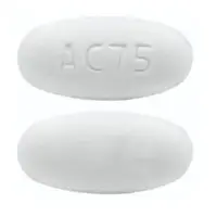 Etravirine (Etravirine [ e-tra-vir-een ])-AC75-100 mg-White-Oval