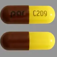 Fenofibric acid (Fenofibric acid [ fen-oh-fye-brik-as-id ])-Par C209-45 mg-Brown & Yellow-Capsule-shape