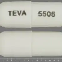 Fluoxetine and olanzapine (Fluoxetine and olanzapine [ floo-ox-eh-teen-and-oh-lan-za-peen ])-TEVA 5505-50 mg / 6 mg-White-Capsule-shape