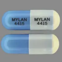 Flurazepam (Flurazepam [ flure-az-e-pam ])-MYLAN 4415 MYLAN 4415-15 mg-Blue & White-Capsule-shape