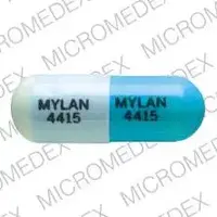 Flurazepam (Flurazepam [ flure-az-e-pam ])-MYLAN 4415 MYLAN 4415-15 mg-Blue & White-Capsule-shape