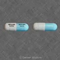 Flurazepam (Flurazepam [ flure-az-e-pam ])-MYLAN 4415 MYLAN 4415-15 mg-Blue & White-Capsule-shape