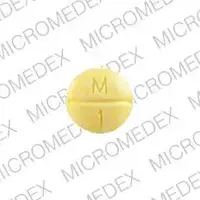 Methotrexate (Methotrexate (oral) [ meth-oh-trex-ate ])-M 1-2.5 mg-Yellow-Round