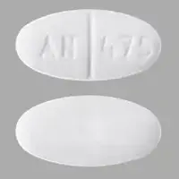 Norethindrone (Norethindrone [ nor-eth-in-drone ])-AN 475-5 mg-White-Oval