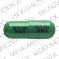 Piroxicam (Piroxicam [ peer-ox-i-kam ])-MYLAN 2020 MYLAN 2020-20 mg-Green-Capsule-shape