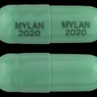 Piroxicam (Piroxicam [ peer-ox-i-kam ])-MYLAN 2020 MYLAN 2020-20 mg-Green-Capsule-shape