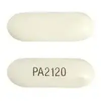 Valproic acid (Valproic acid (oral/injection) [ val-pro-ik-a-sid ])-PA 2120-250 mg-White-Capsule-shape