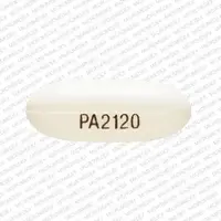 Valproic acid (Valproic acid (oral/injection) [ val-pro-ik-a-sid ])-PA 2120-250 mg-White-Capsule-shape