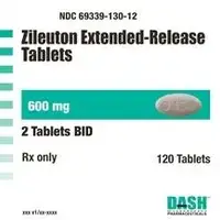 Zileuton (Zileuton [ zye-loo-ton ])-D130-600 mg-White-Oval