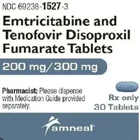 Descovy blister pack (Emtricitabine and tenofovir [ em-trye-sye-ta-been-and-ten-of-oh-vir- ])-AC24-200 mg / 300 mg-Blue-Capsule-shape