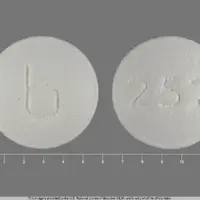 Dipyridamole (Dipyridamole (oral/injection) [ dye-pir-id-a-mole ])-252 b-25 mg-White-Round