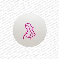 Doxylamine and pyridoxine (Doxylamine and pyridoxine [ dox-il-a-meen-and-pir-i-dox-een ])-Logo (Pregnant Woman)-10 mg / 10 mg-White-Round