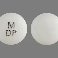 Doxylamine and pyridoxine (Doxylamine and pyridoxine [ dox-il-a-meen-and-pir-i-dox-een ])-M DP-10 mg / 10 mg-White-Round