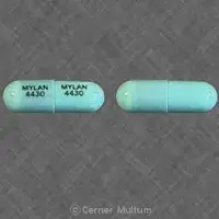 Flurazepam (Flurazepam [ flure-az-e-pam ])-MYLAN 4430 MYLAN 4430-30 mg-Blue-Capsule-shape