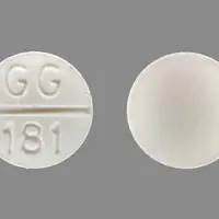 Methazolamide (Methazolamide [ meth-a-zole-a-mide ])-GG181-50 mg-White-Round