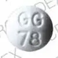 Methazolamide (Methazolamide [ meth-a-zole-a-mide ])-GG78-25 mg-White-Round