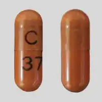 Stavudine (Stavudine [ sta-vue-deen ])-C 37-40 mg-Orange-Capsule-shape