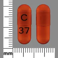 Stavudine (Stavudine [ sta-vue-deen ])-C 37-40 mg-Orange-Capsule-shape