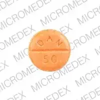 Amoxapine (Amoxapine [ a-mox-a-peen ])-5714 DAN 50-50 mg-Orange-Round