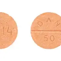 Amoxapine (Amoxapine [ a-mox-a-peen ])-5714 DAN 50-50 mg-Orange-Round