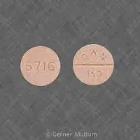 Amoxapine (Amoxapine [ a-mox-a-peen ])-5716 DAN 150-150 mg-Orange-Round