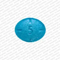 Amphetamine and dextroamphetamine (Amphetamine and dextroamphetamine [ am-fet-a-meen-and-dex-troe-am-fet-a-meen ])-b 971 5-5 mg-Blue-Oval