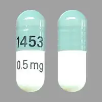 Anagrelide (Anagrelide [ an-ah-gre-lide ])-1453 0.5 mg-0.5 mg-Gray & White-Capsule-shape